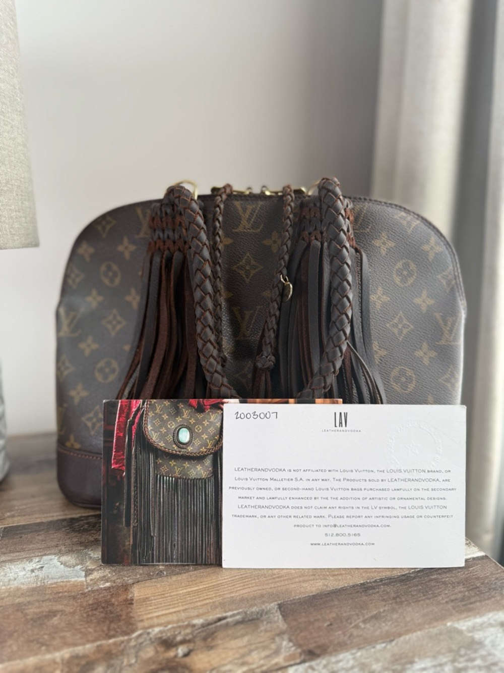 Louis Vuitton Monogram Braided Fringe Shoulder Bag in Dark Brown - Picture 11 of 12